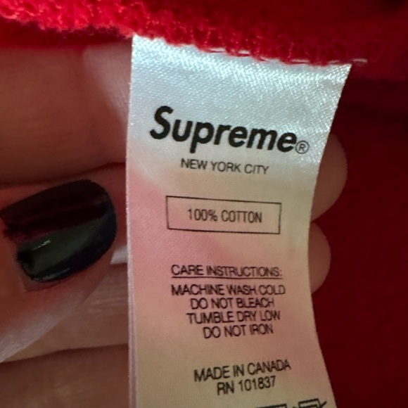 Genuine men’s Supreme Zip-up Hoodie with Illustrative Design on chest and back - Picture 3 of 3